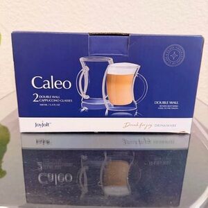 Jolt Caleo Double Wall Cappuccino Glasses - Clear